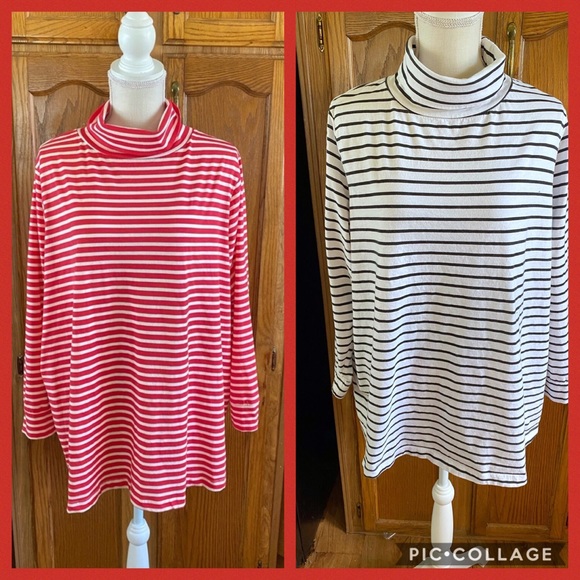 Woman Within Tops - Bundle of 2 Woman Within Turtleneck Tops 26/28